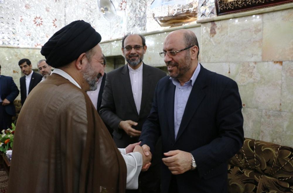 الامين العام للعتبة العلوية المقدسة يستقبل وزير الدفاع الايراني 
