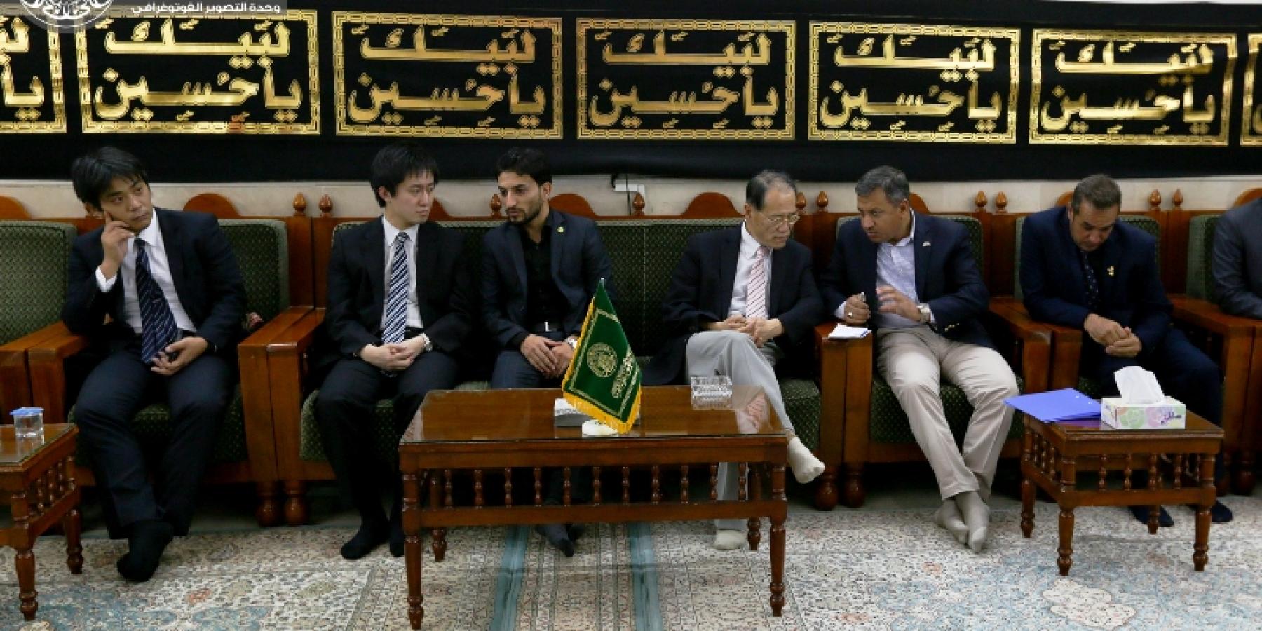 السفير الياباني في العراق يبدي إعجابه بالتطور الحاصل في أرجاء العتبة العلوية المقدسة 